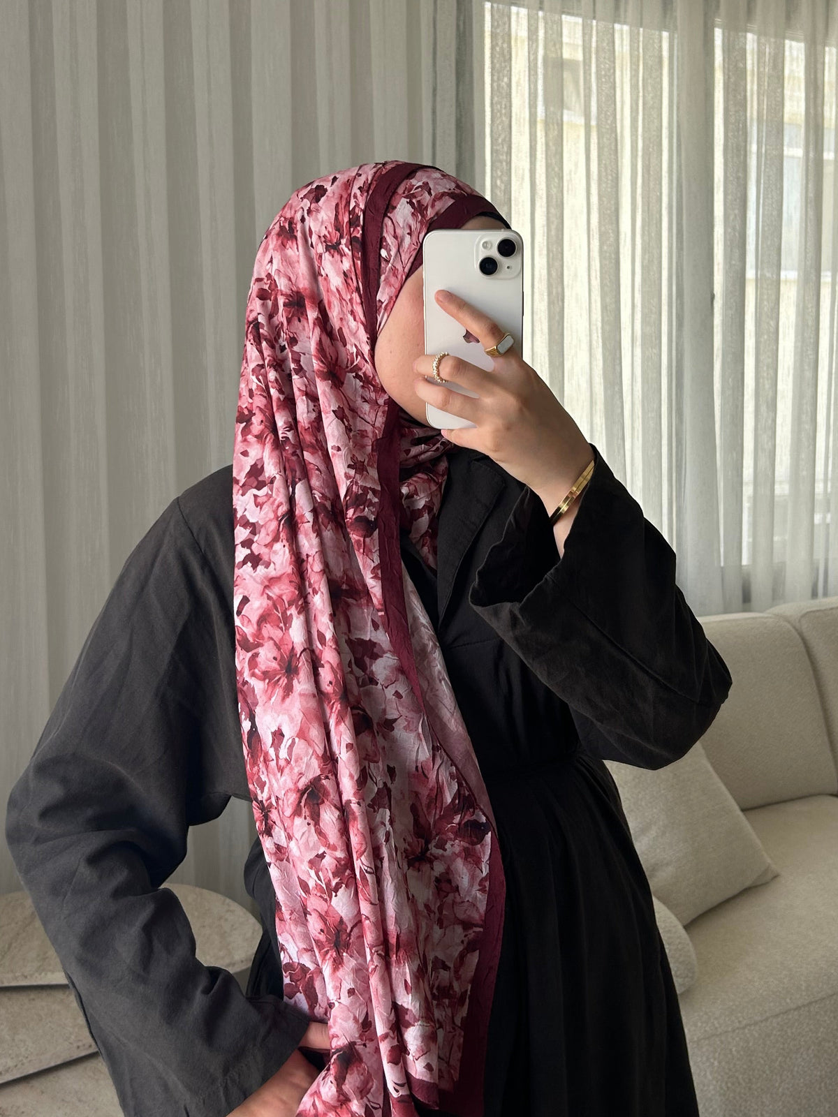 Bambu kraş Şal bordo