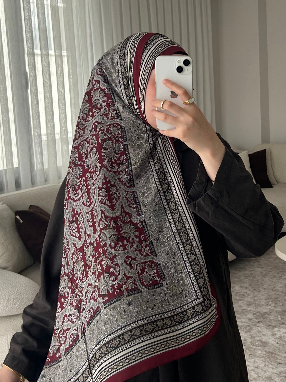 SC SCARF kırmızı şal