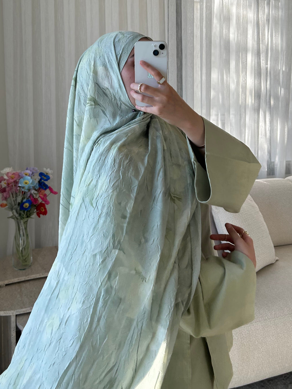 Bambu kraş şal Su Yeşili