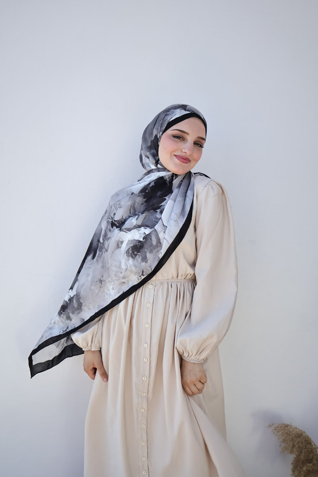 %100 Pamuk siyah şal