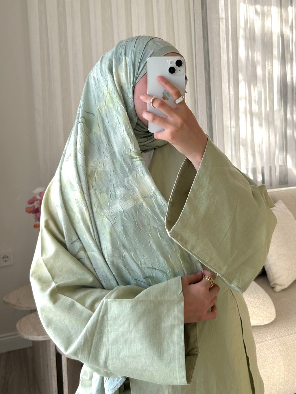 Bambu kraş şal Su Yeşili